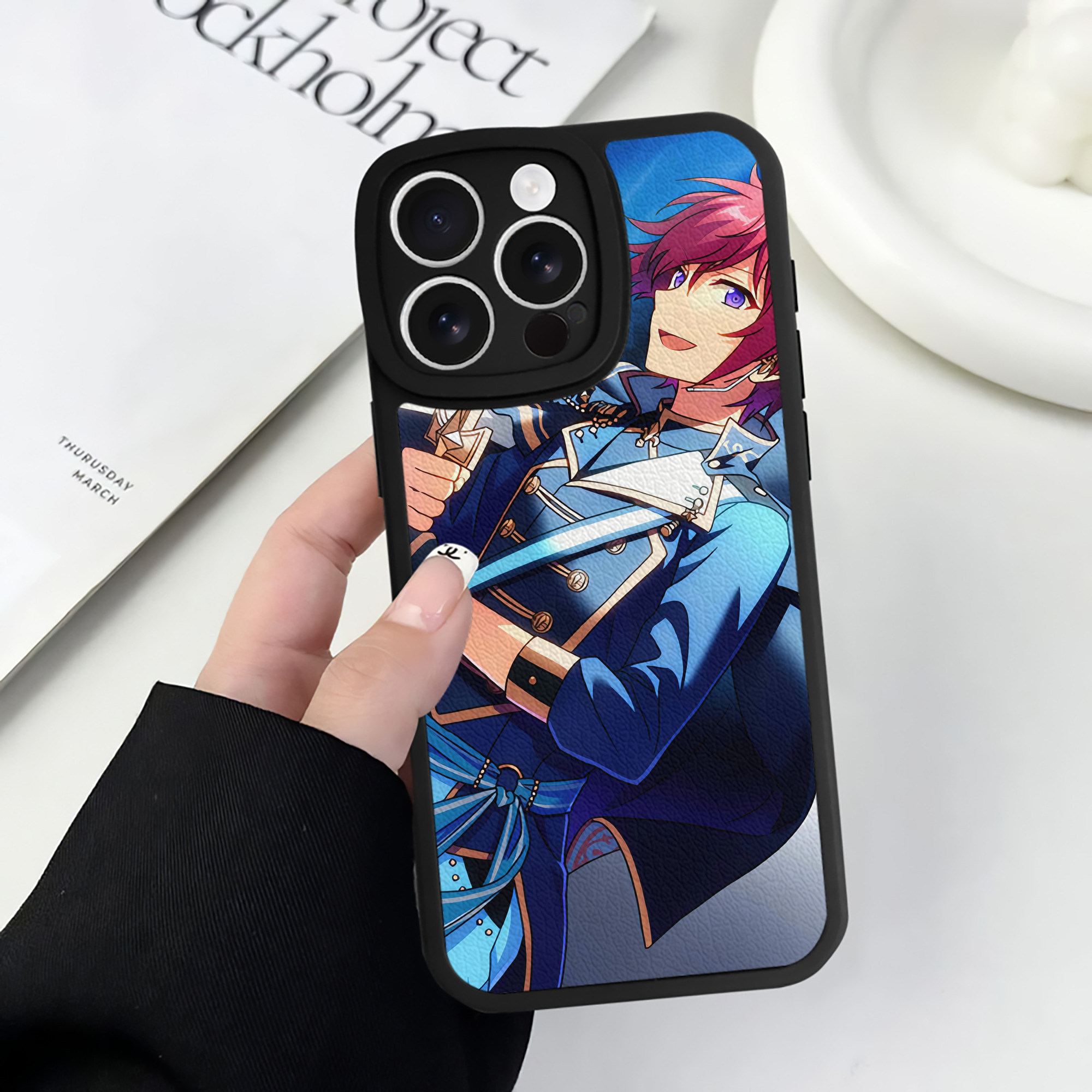 （画像用） あんさんぶるスターズ! Ensemble Stars 【iPhone 16シリーズ対応】シリコンスマホケース（レザー調） 材質：シリコン